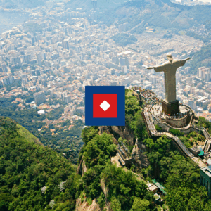 Vue du Corcovado et du Christ Rédempteur à Rio de Janeiro, Brésil