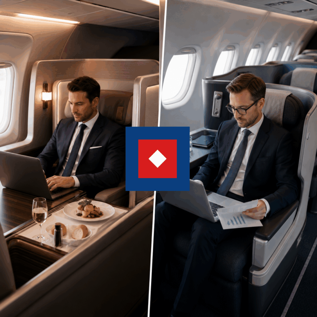 Première classe vs classe affaires-carrevoyages